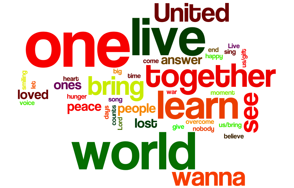 United We have to bring the world together and learn to live as one 7 billion